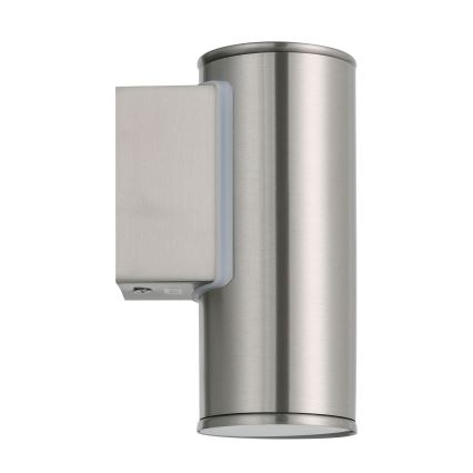 Eglo 33581 - LED RGBW димируемо външно стенно осветително тяло RIGA 1xGU10/5W/230V 2700-6500K IP44 матов хром