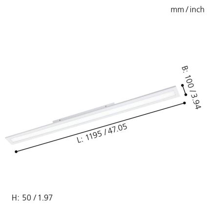 Eglo 33589 - LED RGBW Димируем панел SALOBRENA-C LED/34W/230V + дистанционно управление