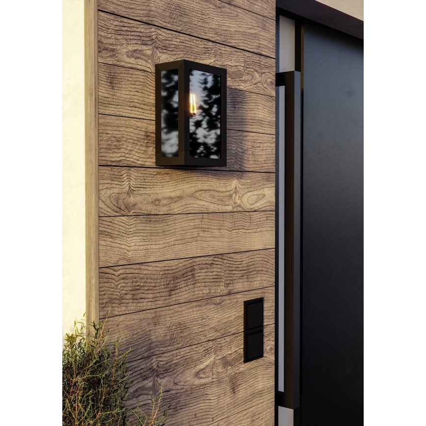 Eglo - Външна стенна лампа 1xE27/60W/230V IP44 черна