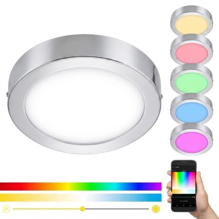 Eglo 33667 - LED RGBW регулируемо таванно осветително тяло за баня FUEVA-C LED21W/230V Ø 30 см IP44