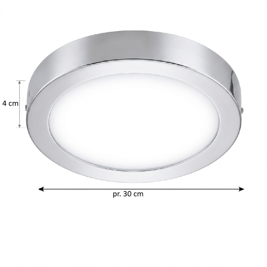 Eglo 33667 - LED RGBW регулируемо таванно осветително тяло за баня FUEVA-C LED21W/230V Ø 30 см IP44