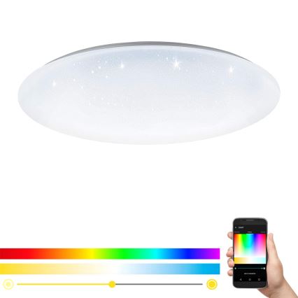 Eglo 33669 - LED RGBW Димируем плафон TOTARI-C LED/43W/230V 2700-6500K бял + дистанционно управление