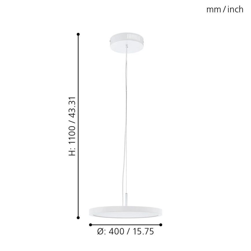Eglo 33675 - LED RGBW Димируем пендел CERIGNOLA-C LED/21W/230V 2700-6500K + дистанционно управление