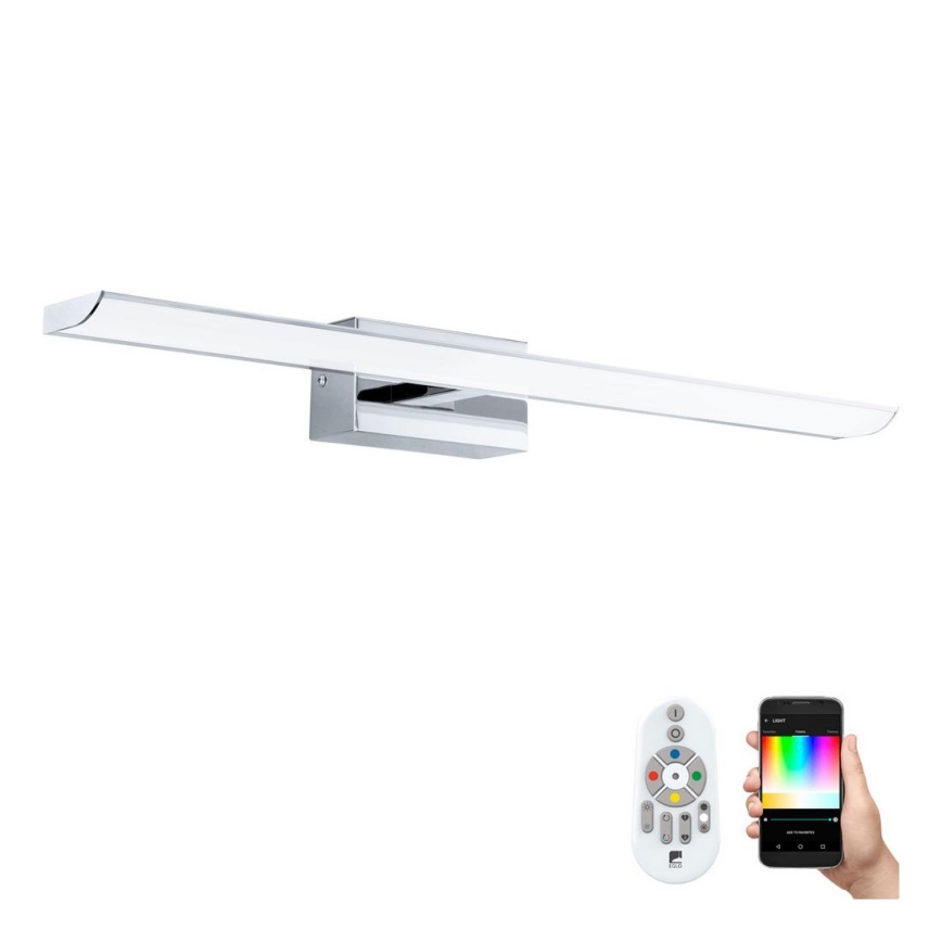 Eglo 33767 - LED RGBW Димируемo осветление за огледало в баня TABIANO-C LED/15,6W/230V 2700-6500K 60,5 см IP44 + дистанционно управление