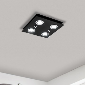 Eglo 33804 - LED Плафониера GRATTINO 4xGU10/2,8W/230V 3000K черен