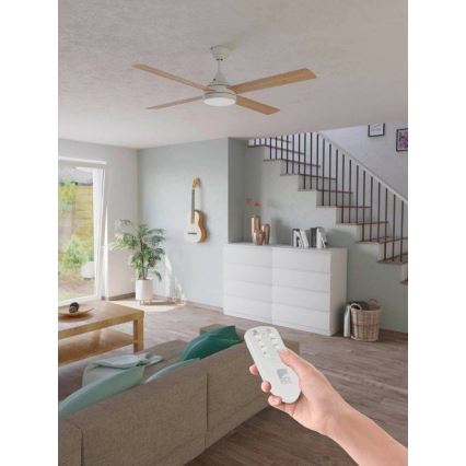 Eglo - LED Вентилатор за таван LED/20W/230V 3000/4000/5000K + дистанционно управление бял