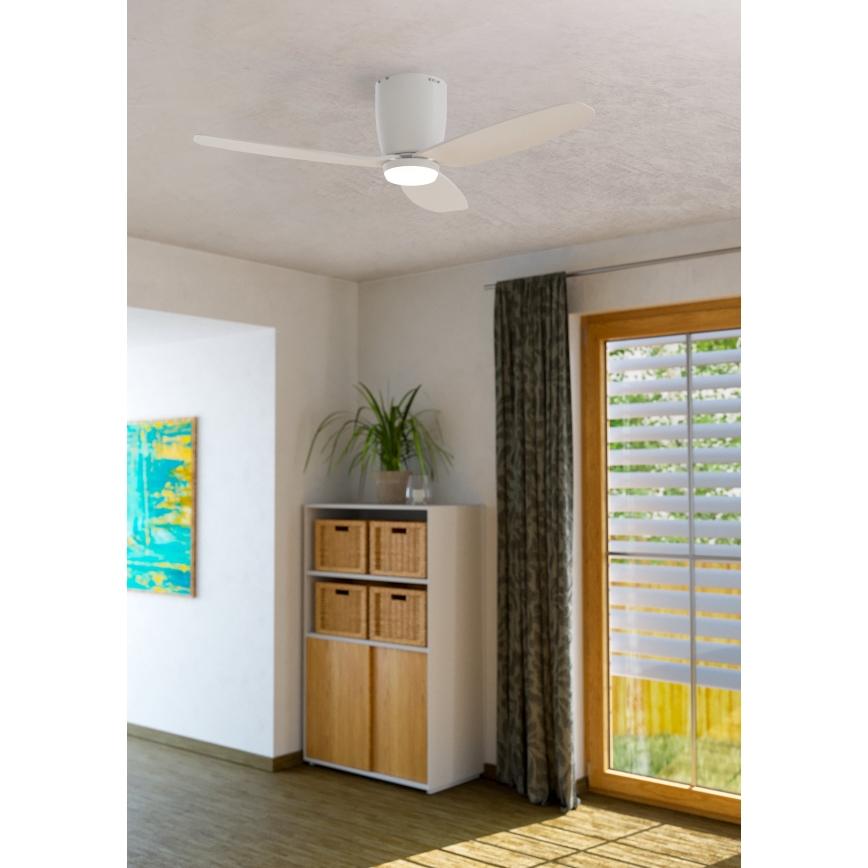 Eglo - LED Таванен вентилатор LED/15W/230V + дистанционно управление