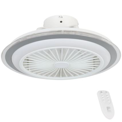 Eglo - LED Димируем таванен вентилатор LED/25,5W/230V бял/сив 2700-6500K + дистанционно управление