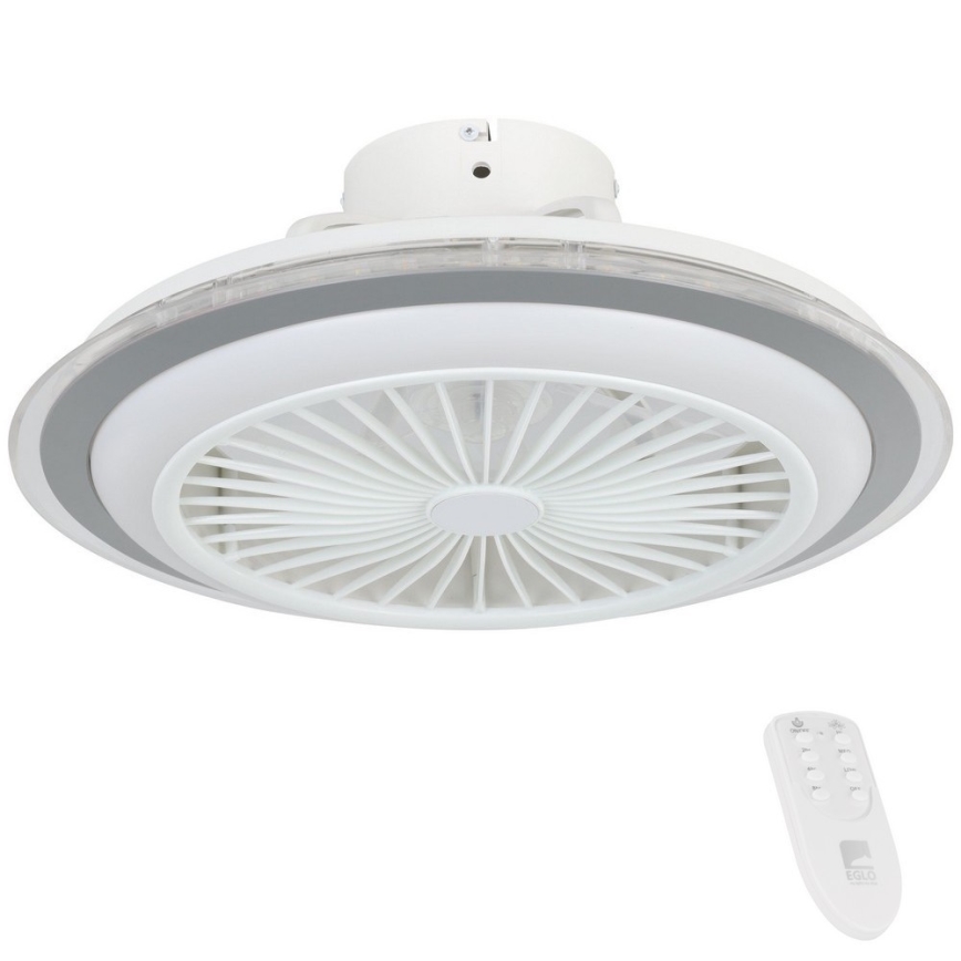 Eglo - LED Димируем таванен вентилатор LED/25,5W/230V бял/сив 2700-6500K + дистанционно управление