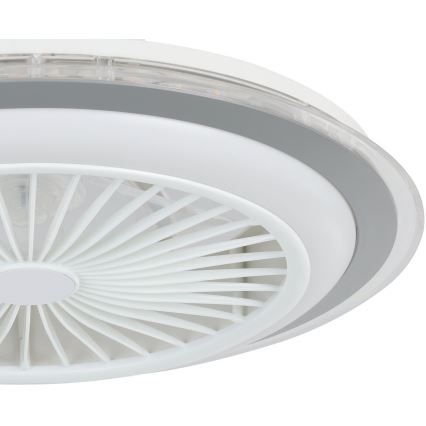 Eglo - LED Димируем таванен вентилатор LED/25,5W/230V бял/сив 2700-6500K + дистанционно управление