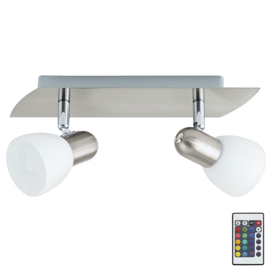 Eglo 35374 - LED RGB Димируем спот ENEA-C 2xE14/4W/230V + дистанционно