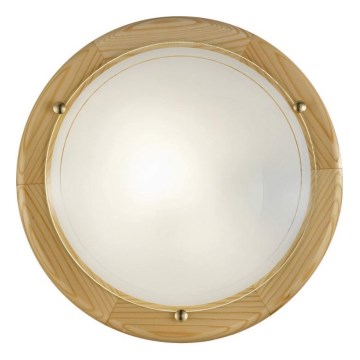 Eglo 3894 - Таванно осветително тяло UFO 2xE27/60W/230V Ø 38 см, борова дървесина