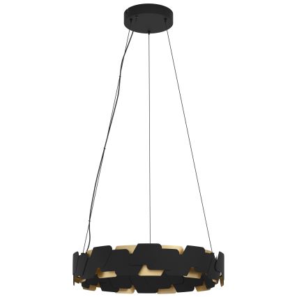 Eglo - LED Димируем пендел LED/72W/230V 3000K черен/златист