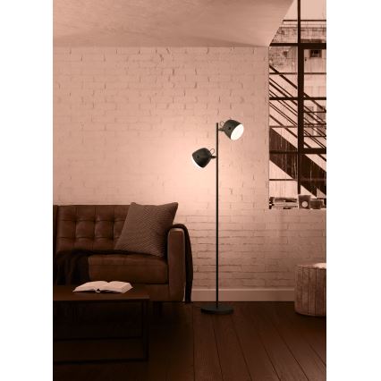 Eglo - Лампион 2xE27/28W/230V черен