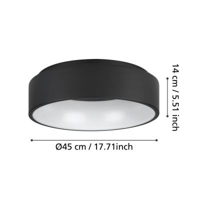 Eglo - LED Димируем плафон LED/25,5W/230V 3000K черен