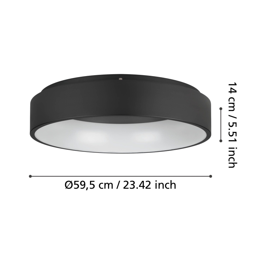 Eglo - LED Димируем плафон LED/35,2W/230V 3000K черен
