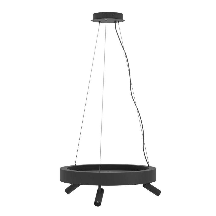 Eglo - LED Димируем пендел 3xLED/8W/230V + 3xLED/8,5W 3000K черен + дистанционно управление