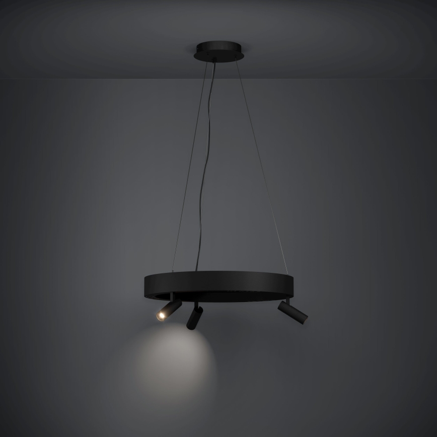 Eglo - LED Димируем пендел 3xLED/8W/230V + 3xLED/8,5W 3000K черен + дистанционно управление