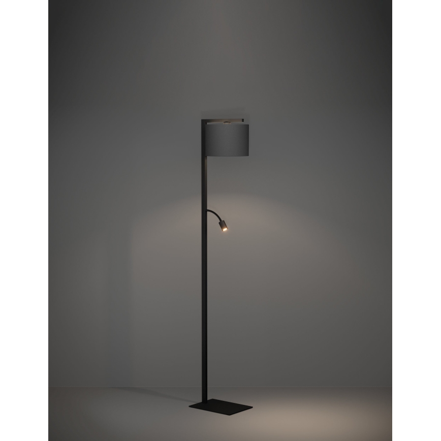 Eglo - LED Лампион 1xE27/40W/230V + LED/3,8W 3000K черен