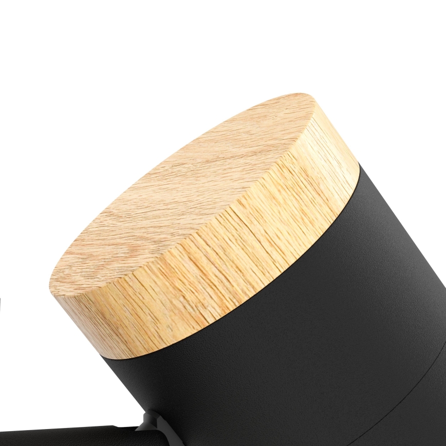 Eglo - LED Настолна лампа 2xGU10/4,5W/230V 3000K черен/кафяв