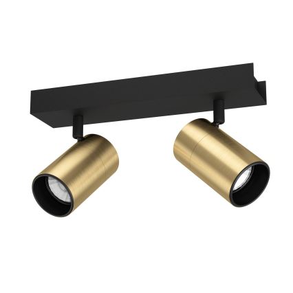 Eglo - LED Спот 2xGU10/4,5W/230V 3000K черен/златист