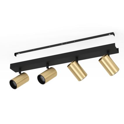 Eglo - LED Спот 4xGU10/4,5W/230V 3000K черен/златист