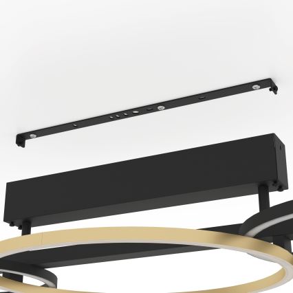 Eglo - LED Димируем полилей за повърхностен монтаж 2xLED/12,5W/230V + LED/15,5W 3000K черен