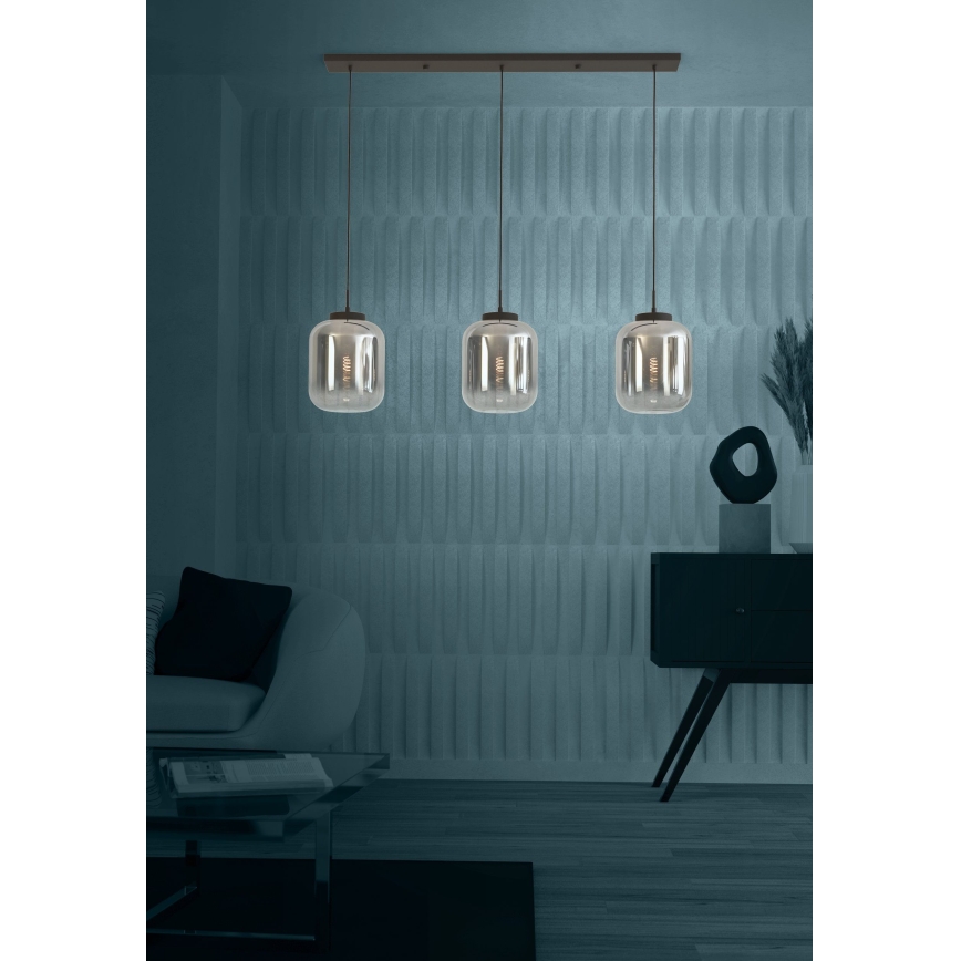 Eglo - Пендел 3xE27/40W/230V опушен