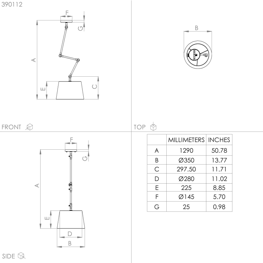 Eglo - Висящ полилей 1xE27/40W/230V черен