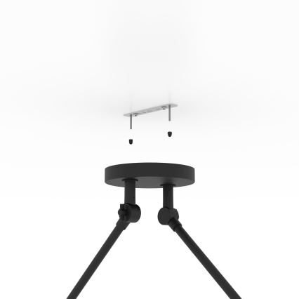 Eglo - Висящ полилей 2xE27/40W/230V черен