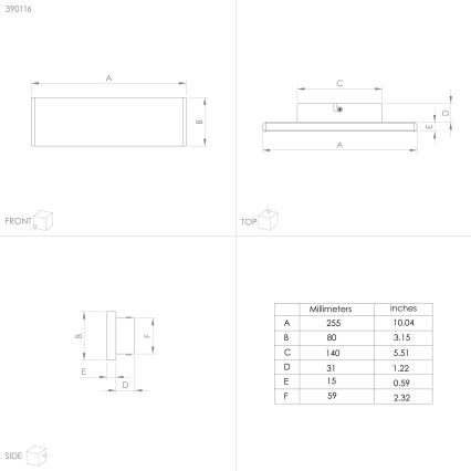 Eglo - LED аплик 2xLED/5,4W/230V 3000K черен