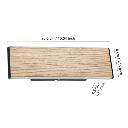 Eglo - LED аплик 2xLED/4,2W/230V 3000K дъб