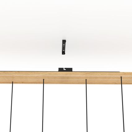 Eglo - Пендел 6xE27/40W/230V черен/кафяв