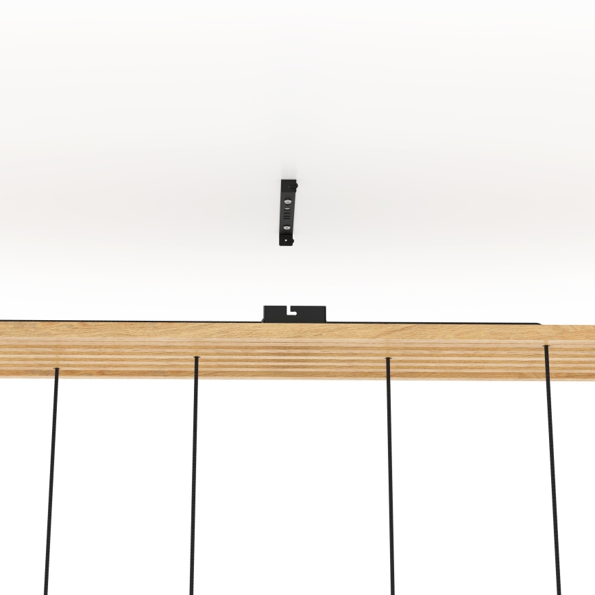 Eglo - Пендел 6xE27/40W/230V черен/кафяв