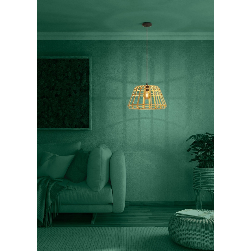 Eglo - Пендел 1xE27/40W/230V Ø 50 см бамбук