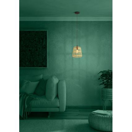 Eglo - Пендел 1xE27/40W/230V Ø 24 см бамбук