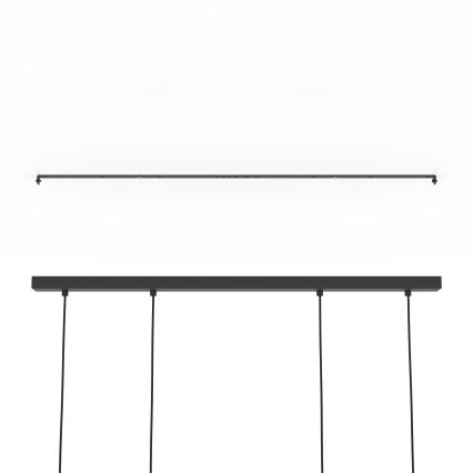 Eglo - Пендел 4xE27/40W/230V черен/кафяв