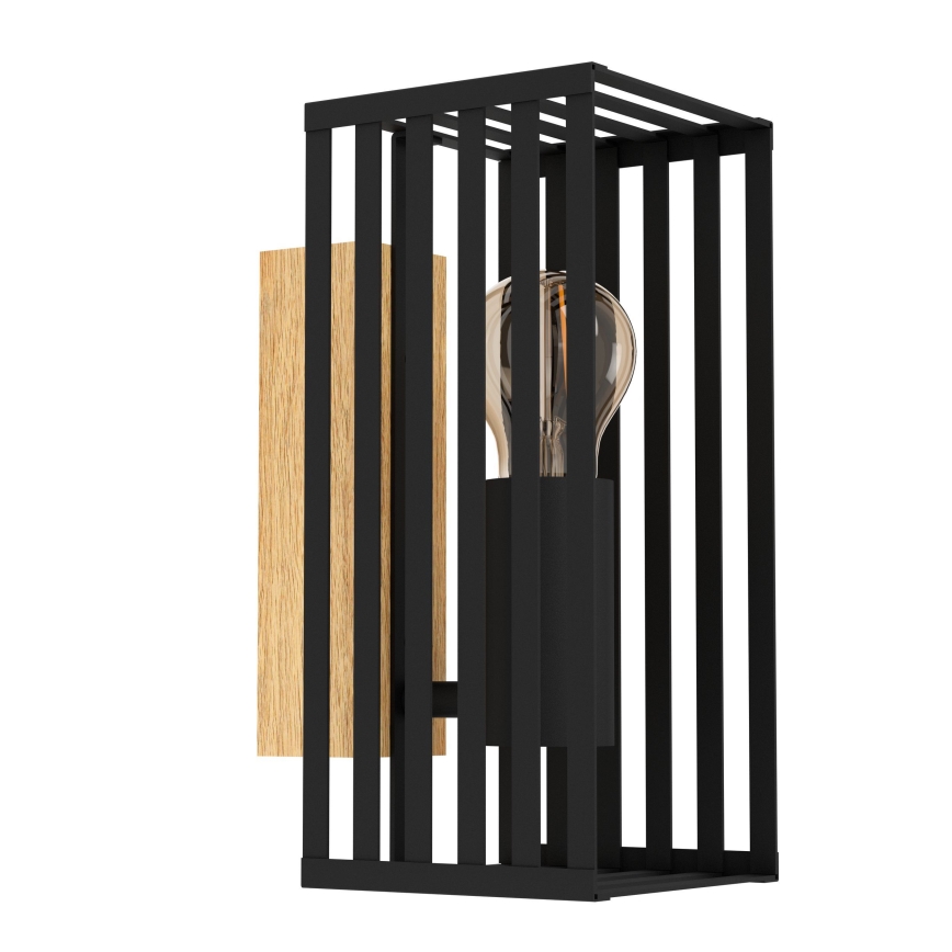 Eglo - Аплик 1xE27/40W/230V черен/кафяв