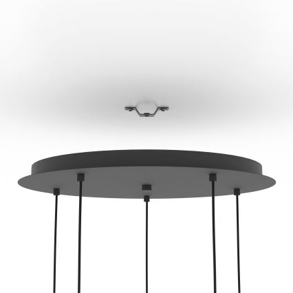 Eglo - Пендел 5xE27/40W/230V черен/златист