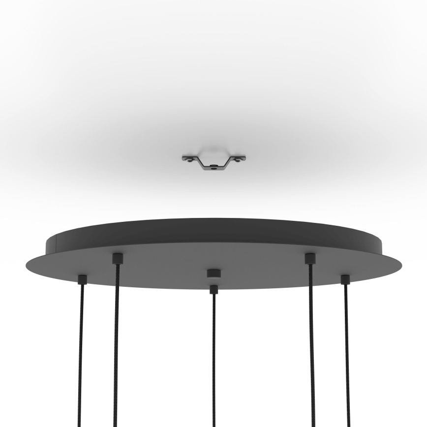 Eglo - Пендел 5xE27/40W/230V черен/златист