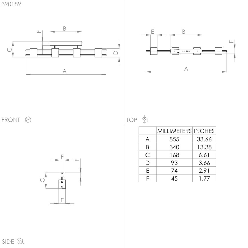 Eglo - Полилей за повърхностен монтаж 4xE27/40W/230V черен/кафяв