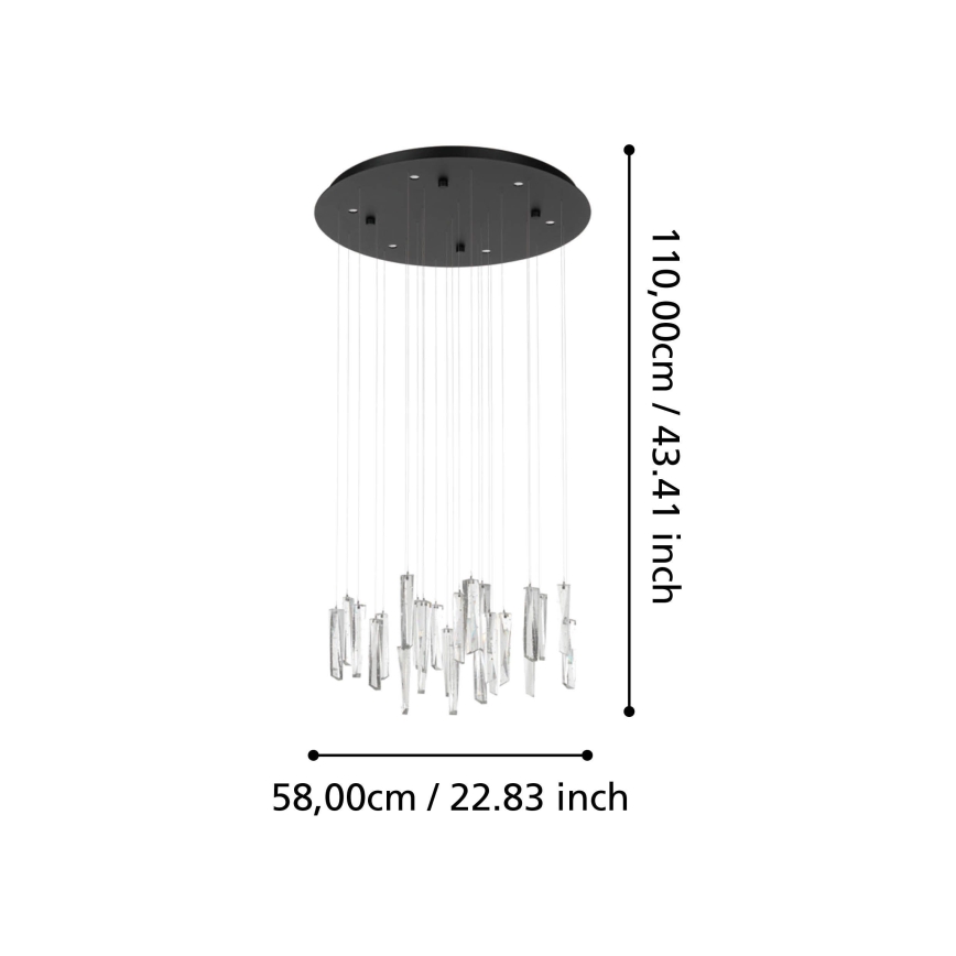 Eglo - LED Димируем пендел 6xLED/4,2W/230V 3000K прозрачен