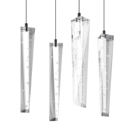 Eglo - LED Димируем пендел 8xLED/4,2W/230V 3000K прозрачен