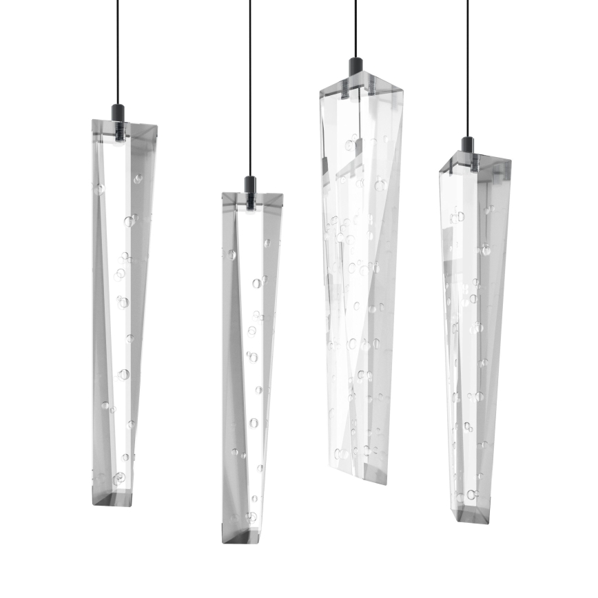 Eglo - LED Димируем пендел 8xLED/4,2W/230V 3000K прозрачен
