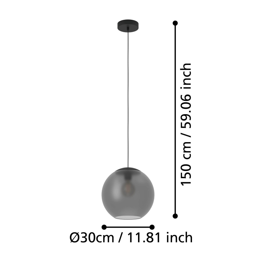 Eglo - Пендел 1xE27/40W/230V опушен