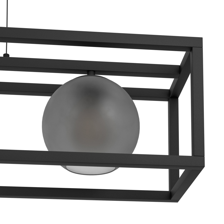 Eglo - Пендел 3xE27/40W/230V опушен/черен