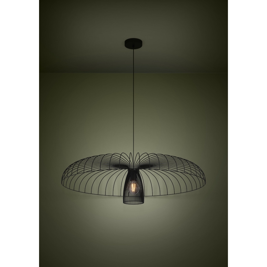 Eglo - Пендел 1xE27/60W/230V Ø 98,5 см черен