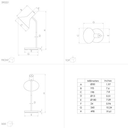 Eglo - Настолна лампа 1xE27/28W/230V черен