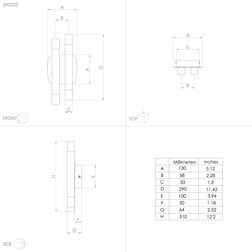 Eglo - LED аплик 4xLED/3,3W/230V 3000K антрацит/златист