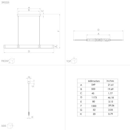 Eglo - LED Димируем пендел LED/28,8W/230V 3000K черен/кафяв